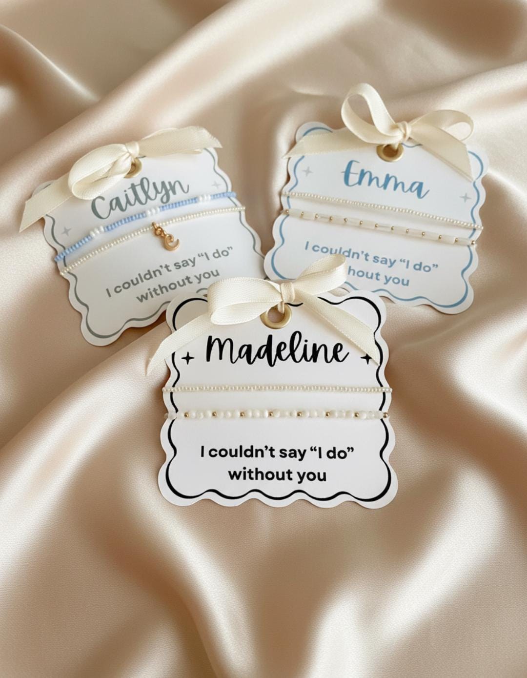Bridesmaid Proposal Gift Personalized Bridesmaid Jewelry Custom Will You Be My Bridesmaid Bracelet Set Dainty Beaded Bracelet Bridal Party