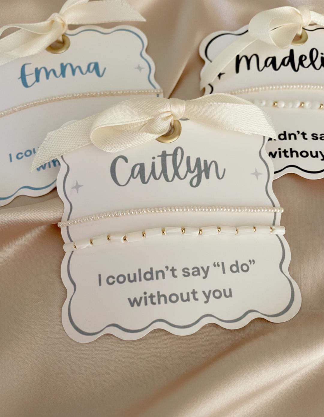 Bridesmaid Proposal Gift Personalized Bridesmaid Jewelry Custom Will You Be My Bridesmaid Bracelet Set Dainty Beaded Bracelet Bridal Party