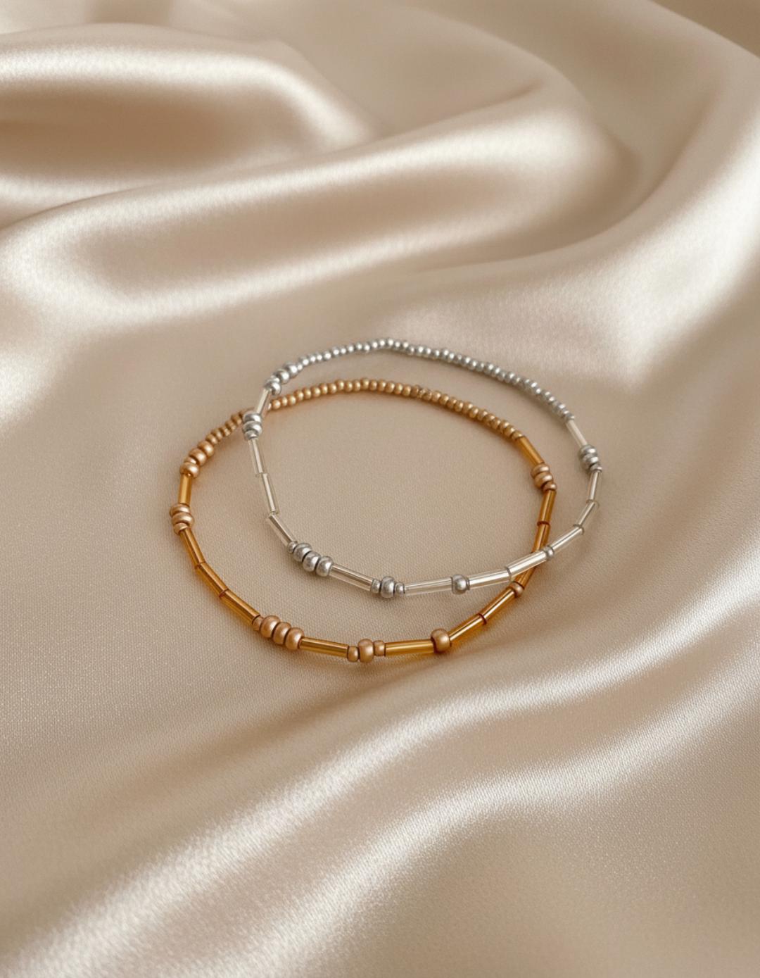 Morse Code Matching Gold Bracelet I Love You in Morse Elastic Bracelet Set Silver Valentines Gift For Him Matching Jewelry for Couple Custom