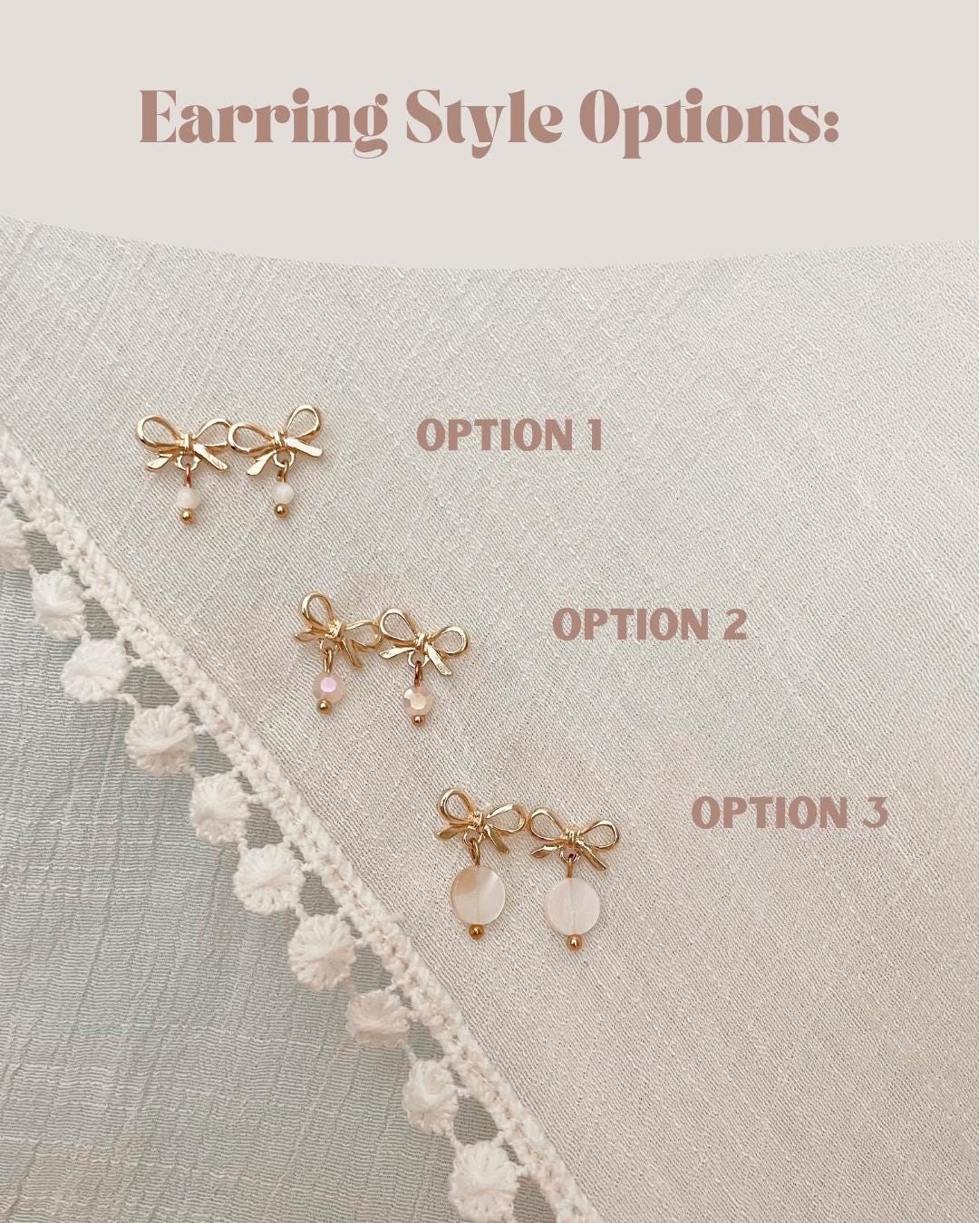 Bridesmaid Jewelry Gift Gold Bow Earrings for Bridesmaid Proposal Idea Elegant Bridesmaid Favor Bulk Will You Be My Bridesmaid Light Pink