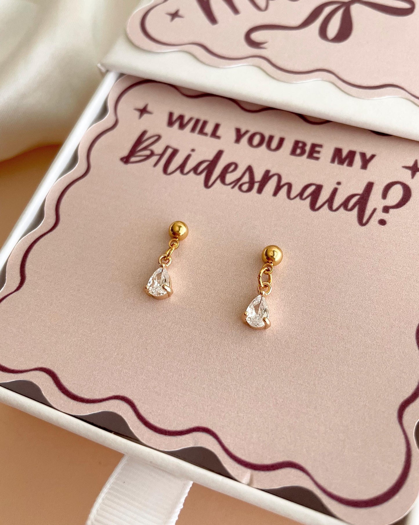 Bridesmaid Gift Personalized Name Jewelry Box Custom Gift for Bridesmaid Proposal Will You Be My Bridesmaid Earrings Bridal Party Favor Bulk