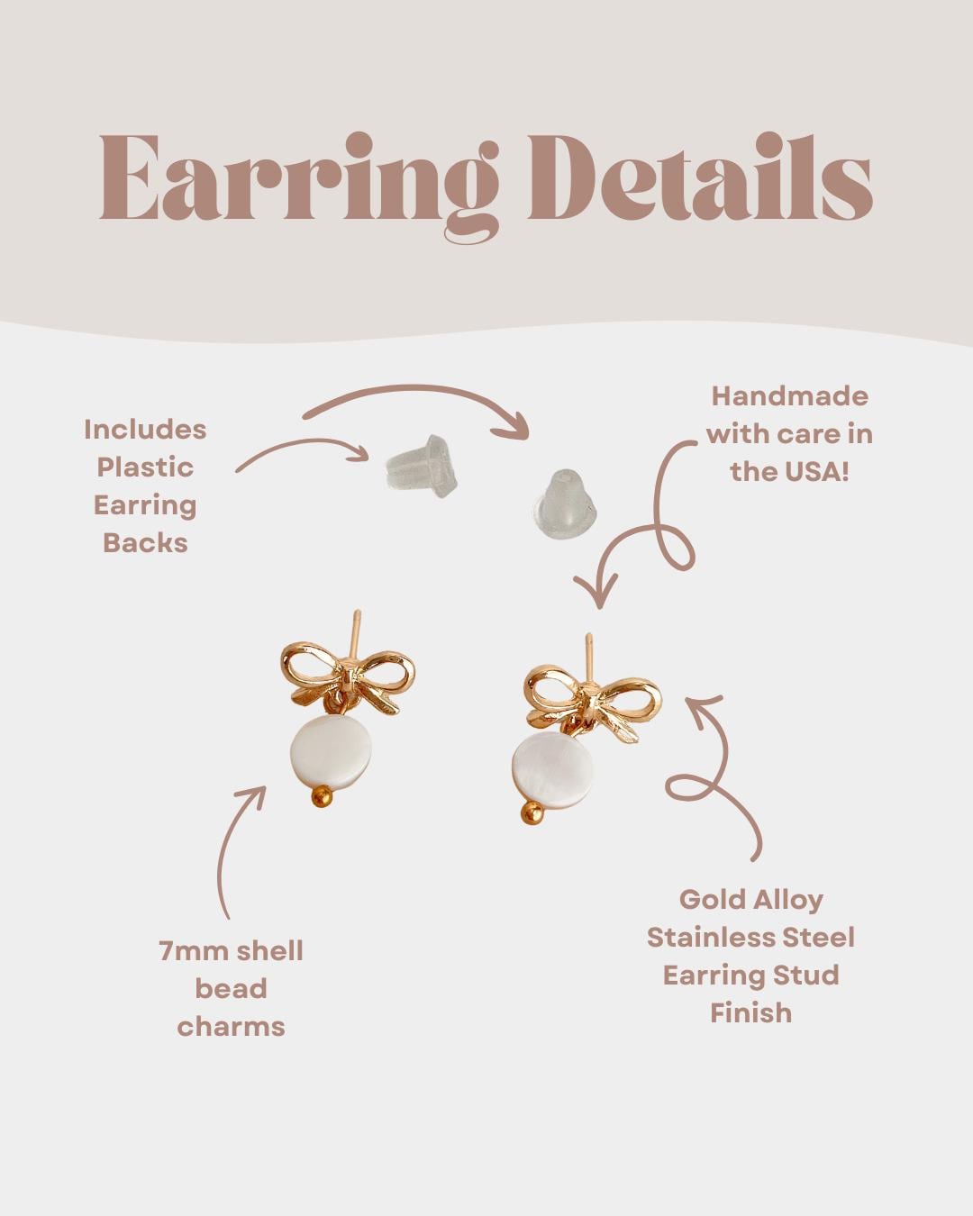 Tie the Knot Earrings for Bridesmaid Proposal Elegant Affordable Bridesmaid Gift Gold Bow Earrings Dainty Maid of Honor Jewelry Gift Favors